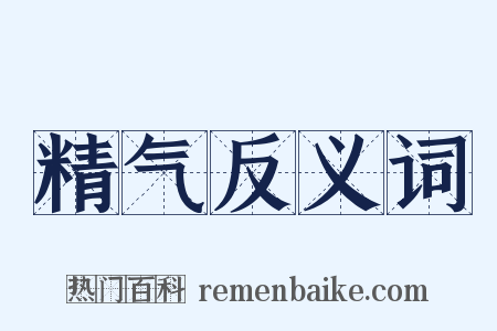 精气反义词是什么意思的图片
